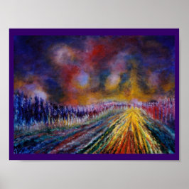 紫色のパス ポスター