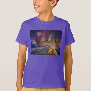紫色のパス Tシャツ
