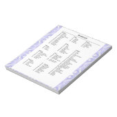 紫色のパターン付き食料品リストのリマインダー ノートパッド (回転)