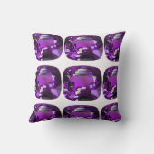 紫色のパターン クッション (裏面)