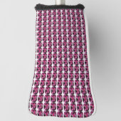 紫色のパターン ゴルフヘッドカバー (回転90)