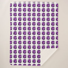 紫色のパターン シェルパブランケット