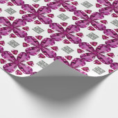 紫色のパターン ラッピングペーパー (角)