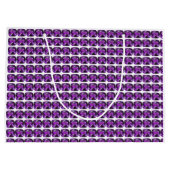 紫色のパターン ラージペーパーバッグ (裏面)