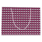 紫色のパターン ラージペーパーバッグ (裏面)