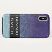 紫色のパターン/ヴィンテージ Case-Mate iPhoneケース (裏面(横))