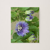 紫色のパッションフラワージグソーゲーム ジグソーパズル (縦)