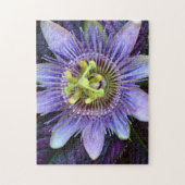 紫色のパッションフラワー写真植物学 ジグソーパズル (縦)