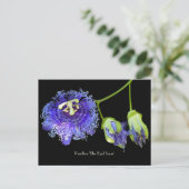 紫色のパッションフラワー収集可能はがき ポストカード (スタンド正面)