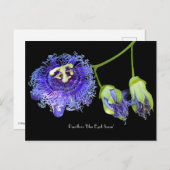 紫色のパッションフラワー収集可能はがき ポストカード (正面/裏面)