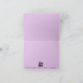 紫色のパッチアートノートカード サンキューカード (内部)