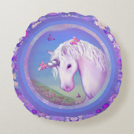 紫色のパラダイスアクセント枕 ラウンドクッション