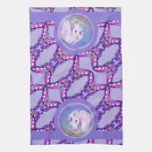 紫色のパラダイスキッチンタオル キッチンタオル (縦)