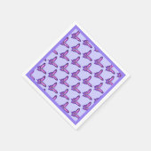 紫色のパラダイスデイジー/蝶 スタンダードカクテルナプキン (角)