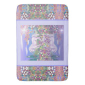 紫色のパラダイスバスマット バスマット (正面縦)