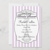 紫色のパリのブライダルシャワーの招待状 招待状 (正面)