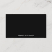 紫色のパンクのスカルの名刺 名刺 (裏面)