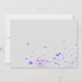 紫色のパンジーの招待状 招待状 (裏面)