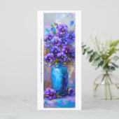 紫色のパンジーの色彩の鮮やかブックマークを作成する (スタンド正面)