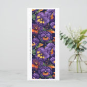 紫色のパンジーの色彩の鮮やかブックマークを作成する (スタンド正面)