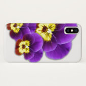 紫色のパンジーのiPhoneの箱 Case-Mate iPhoneケース (裏面(横))