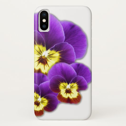 紫色のパンジーのiPhoneの箱 Case-Mate iPhoneケース (裏面)