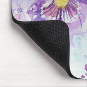 紫色のパンジーフローラ花コンピュータマウスマットパッド マウスパッド (コーナー)