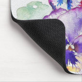 紫色のパンジーフローラ花コンピュータマウスマットパッド マウスパッド (コーナー)