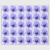 紫色のパンジー ラッピングペーパー (フラット)