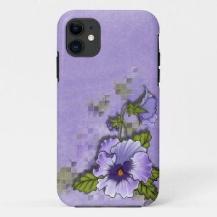 紫色のパンジー iPhone 11 ケース