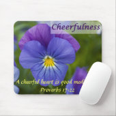 紫色のパンジー- Cheerfulness マウスパッド (マウス)