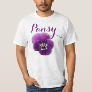 紫色のパンジー Tシャツ