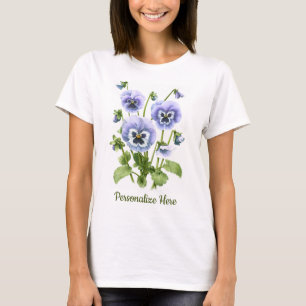 紫色のパンジー Tシャツ