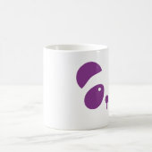 紫色のパンダのマグ コーヒーマグカップ (中央)