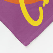 紫色のパーソナライズのハッピーハローウィンのカボチャ フリースブランケット (角)