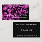 紫色のパーティーは(音楽かDJ)名刺をつけます 名刺 (正面/裏面)