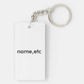 紫色のヒッピーの人魚 キーホルダー (裏面)