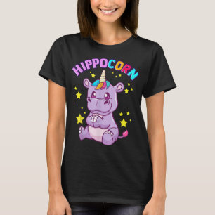 紫色のヒッポコーンヒッポタムス恋人 Tシャツ