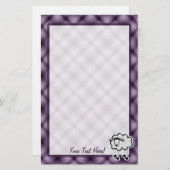 紫色のヒツジ 便箋 (正面/裏面)