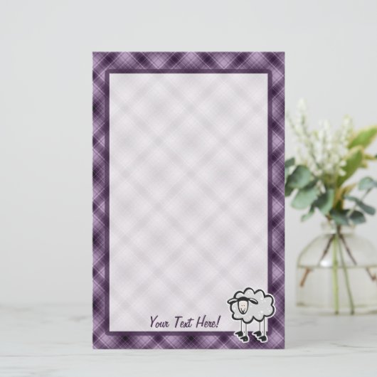 紫色のヒツジ 便箋 (スタンド正面)