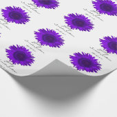 紫色のヒマワリの菓子16の誕生日 ラッピングペーパー (角)