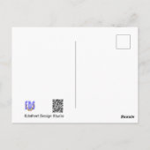 紫色のヒヤシンスのクローズアップDIYポストカード ポストカード (裏面)