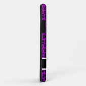 紫色のヒョウおよびシマウマのアニマルプリントのモノグラム Case-Mate iPhoneケース (裏面/右)