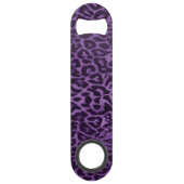 紫色のヒョウのアニマルプリントの栓抜き スピード栓抜き (正面)