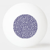 紫色のヒョウのプリントのモノグラム 卓球ボール (裏面)