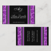 紫色のヒョウのプリントの名刺 名刺 (正面/裏面)