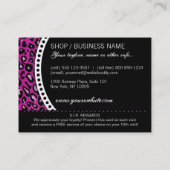 紫色のヒョウのプリントの第10訪問のロイヤリティの報酬 ロイヤリティカード (裏面)