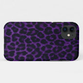 紫色のヒョウのプリントのiPhone 5の箱 Case-Mate iPhoneケース (裏面(横))