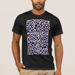 紫色のヒョウのプリント Tシャツ