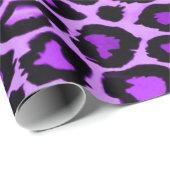 紫色のヒョウパターン ラッピングペーパー (ロールコーナー)